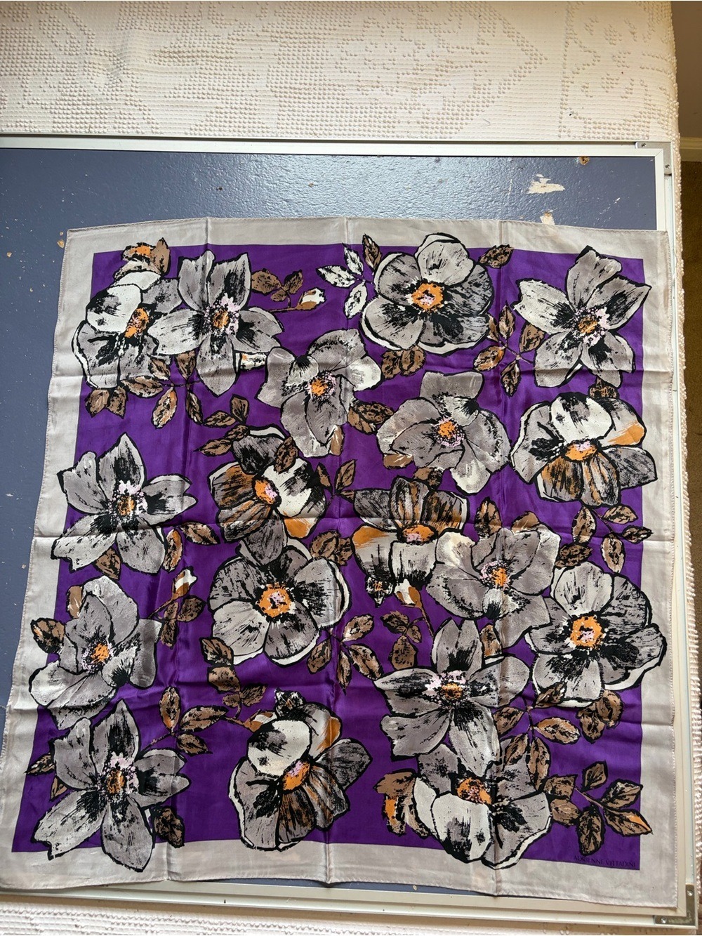 Vintage Silk Scarf, Adrienne Vittadini - Picture 2 of 6